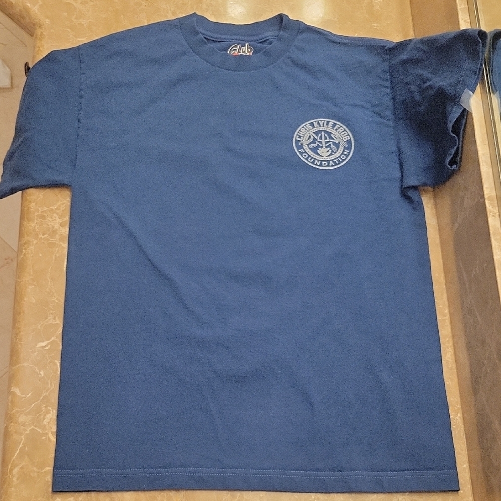 Gildan Teal Blue Chris Kyle Men's T-Shirt, M